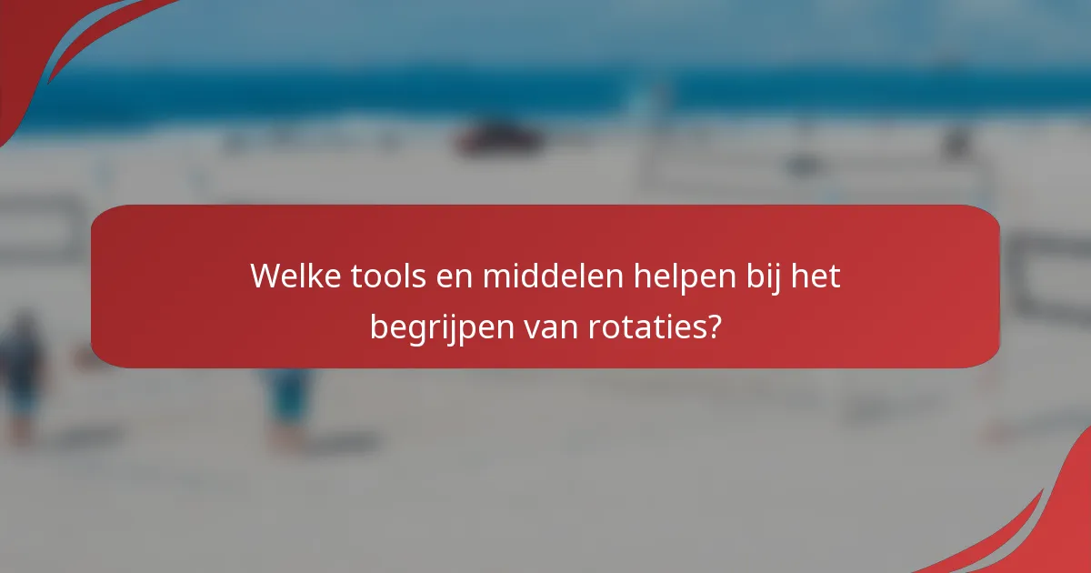 Welke tools en middelen helpen bij het begrijpen van rotaties?